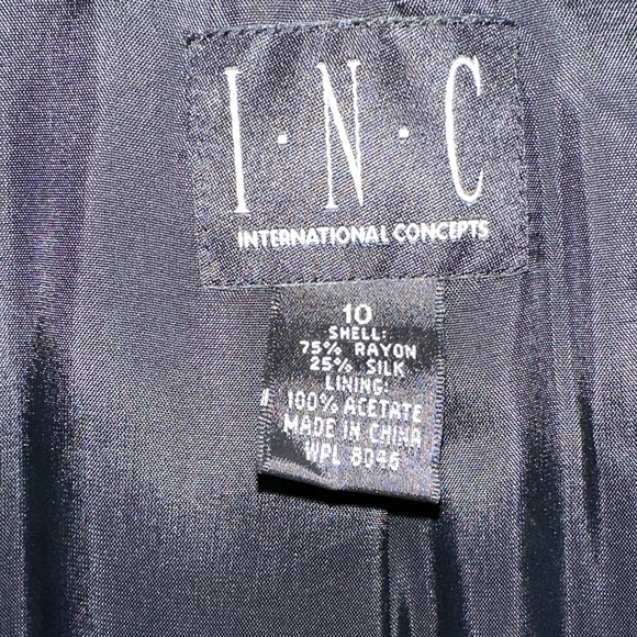 INC International Concepts Black Velvet Blazer - Picture 2 of 4